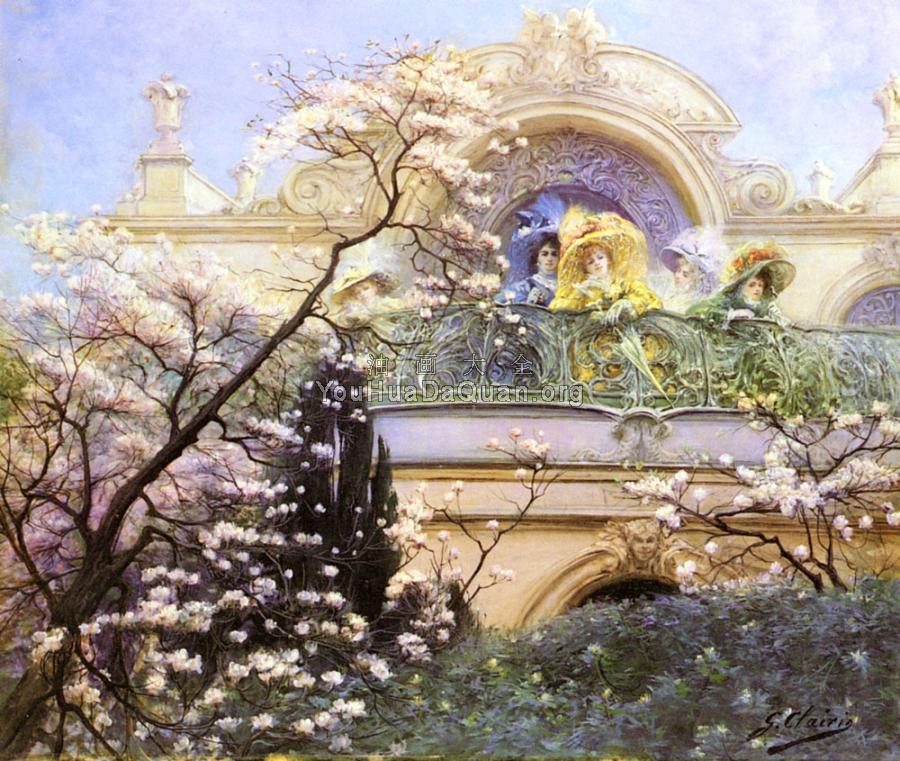 On The Balcony - 乔治·朱里斯·维克多·克莱兰